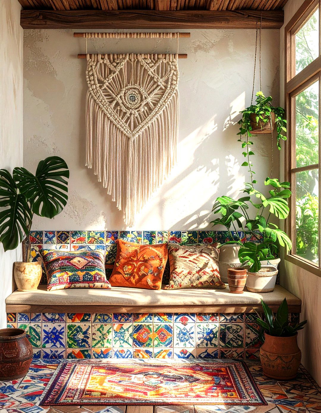 Bohemian Coffee Nook - 30 kitchen coffee nook ideas