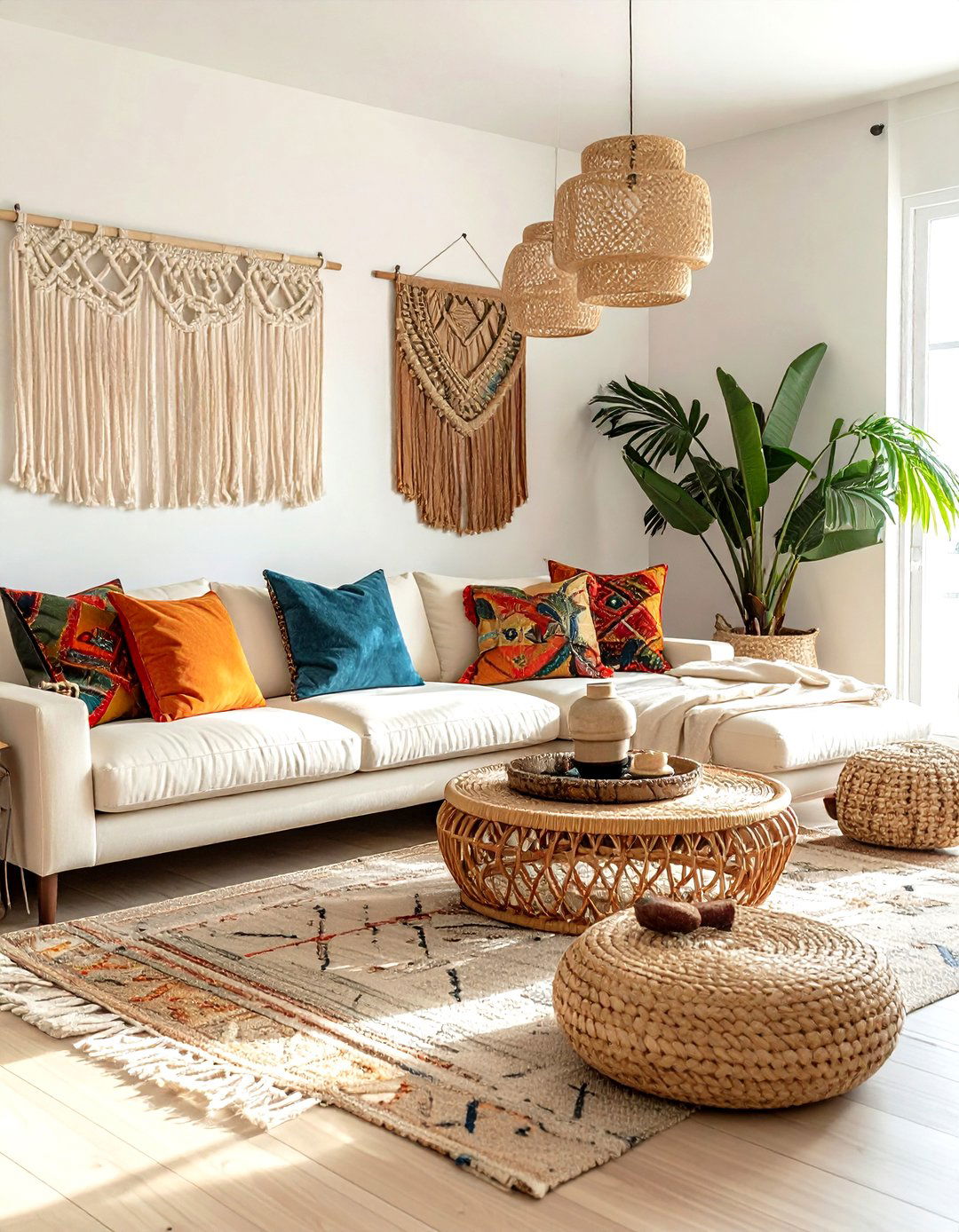 Bohemian Cream Furniture - 30 cream living room furniture ideas