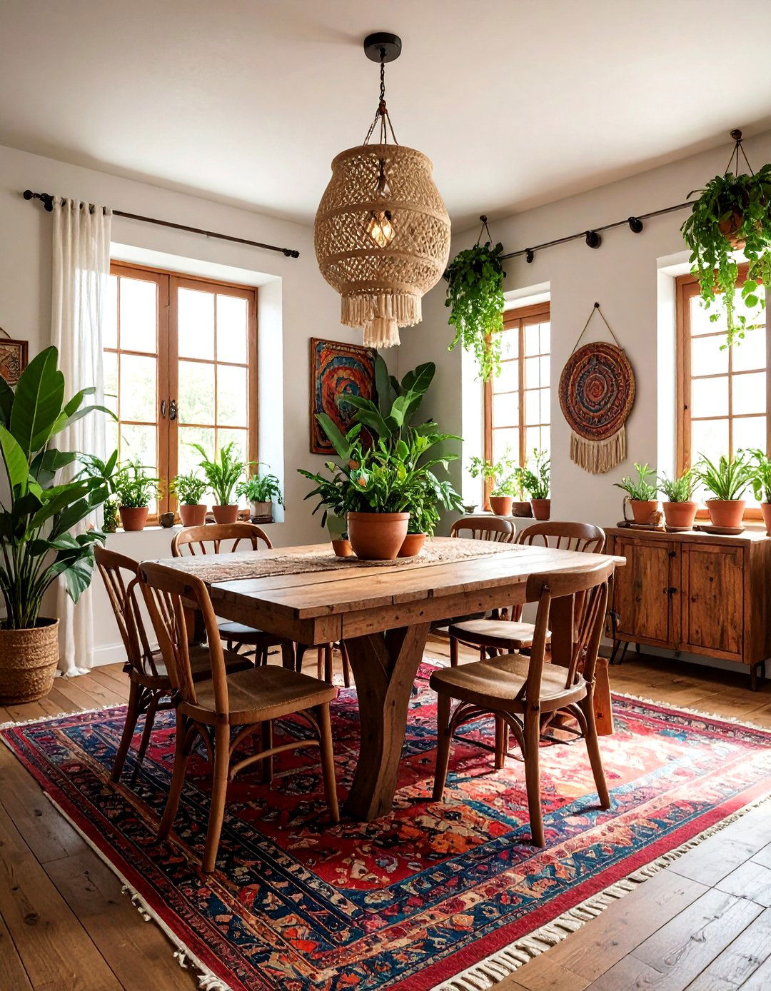 Bohemian Dining Room - 30 dining room redesign ideas