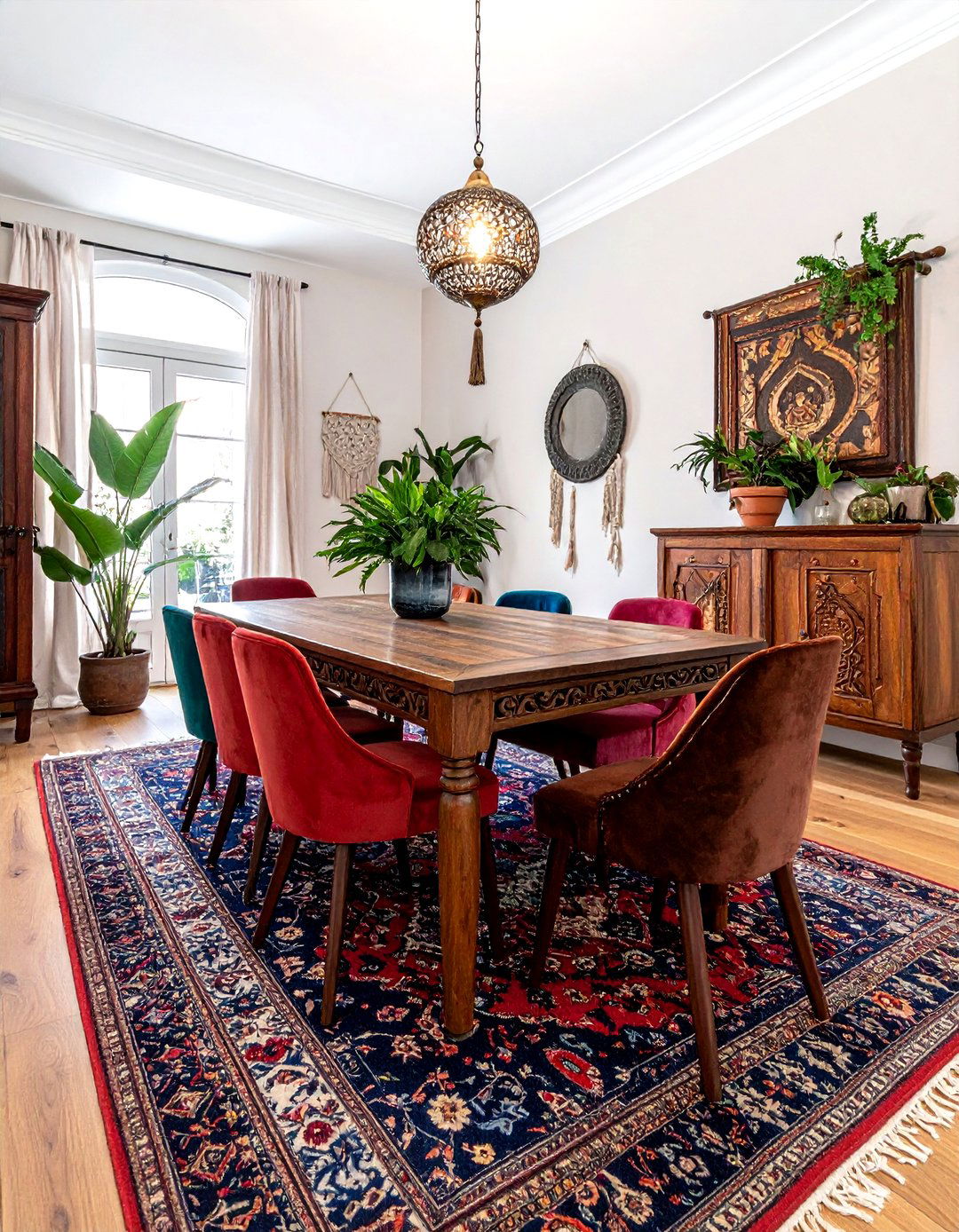 Bohemian Dining Room - 30 feature dining room ideas