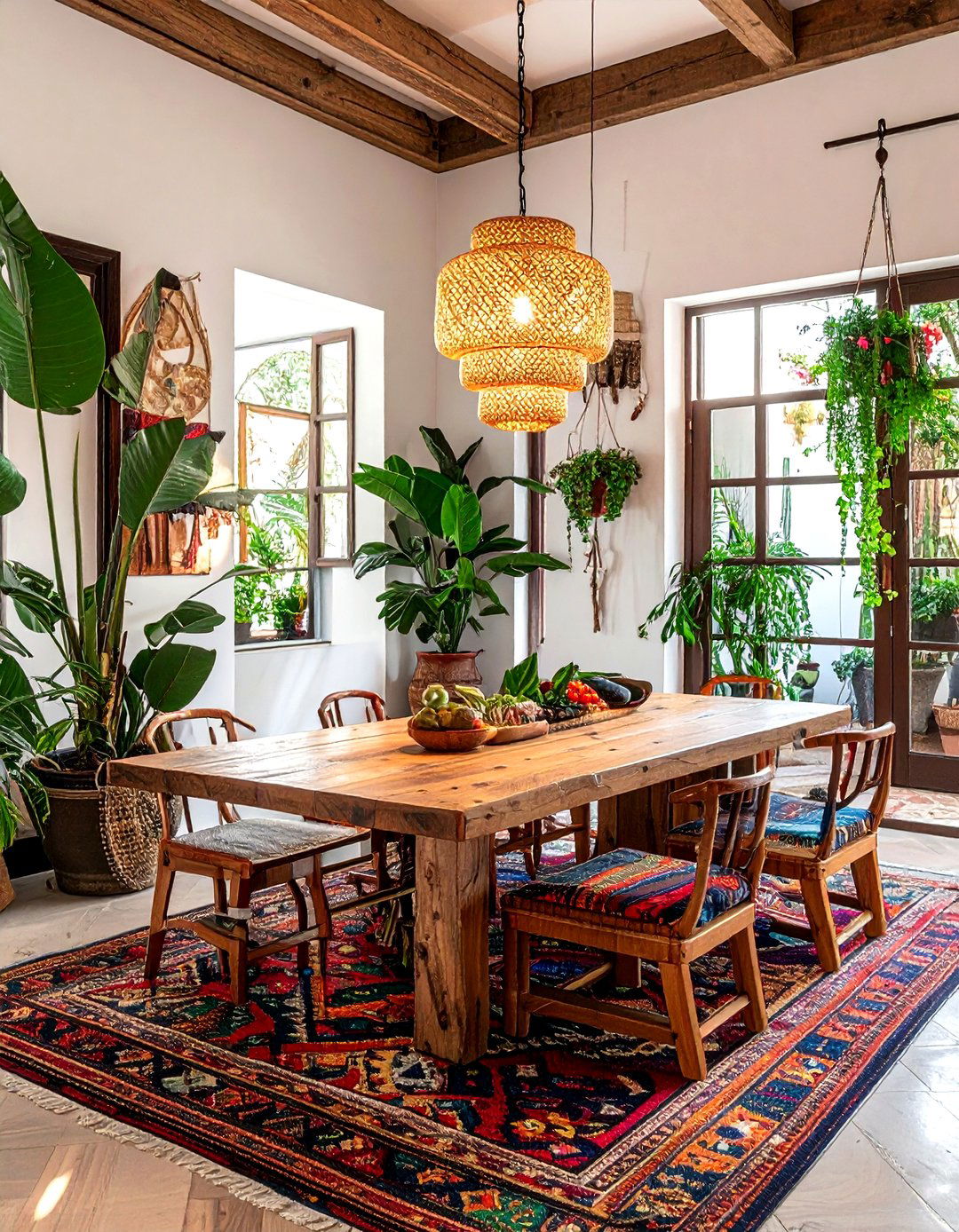 Bohemian Dining Room - 30 lantern chandelier dining room ideas