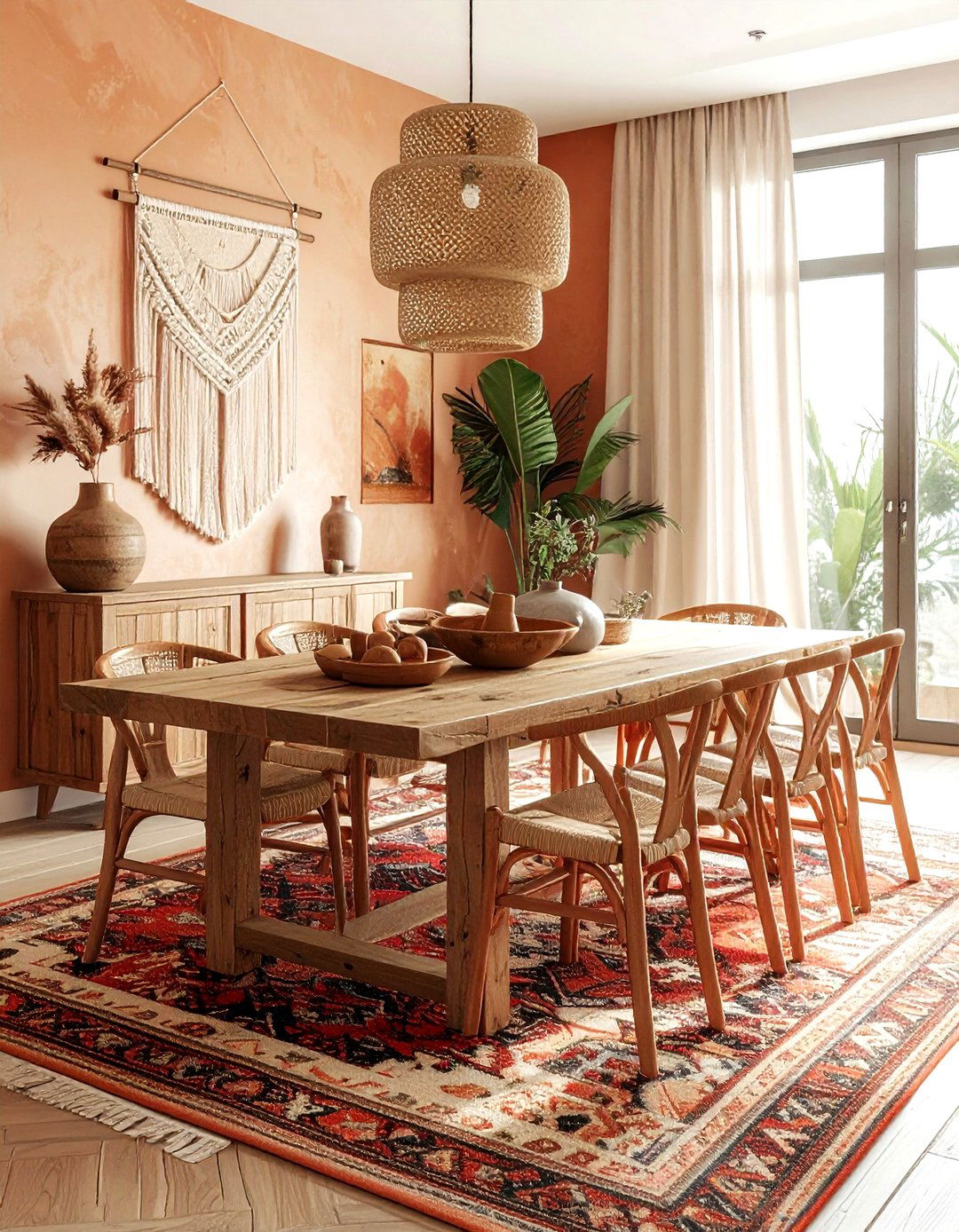 Bohemian Dining Room - 30 peaceful dining room ideas