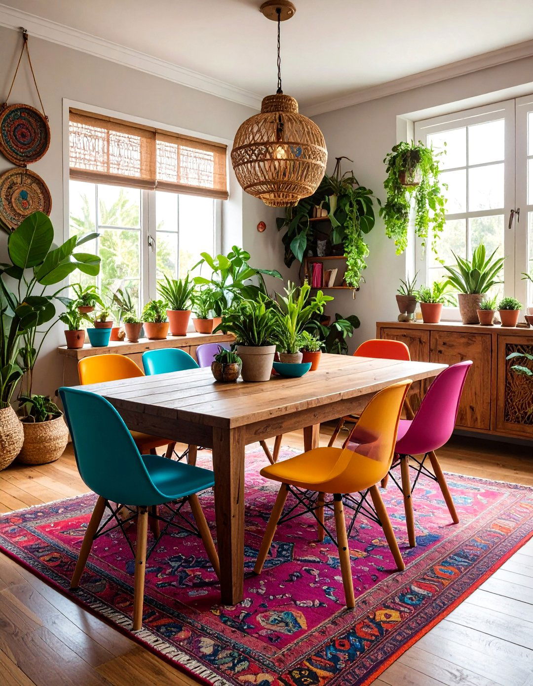 Bohemian Dining Room - 30 refreshed dining room ideas