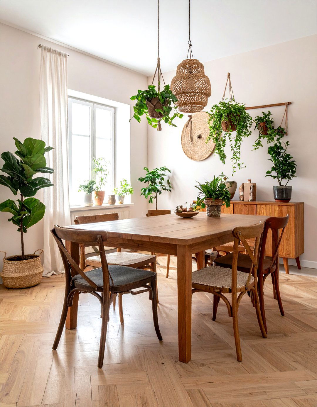 Bohemian Dining Room - 30 streamlined dining room ideas