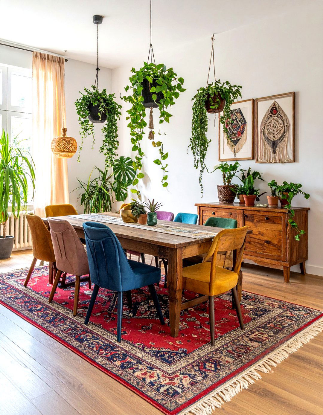 Bohemian Dining Room Arrangement - 30 dining room floor plan ideas