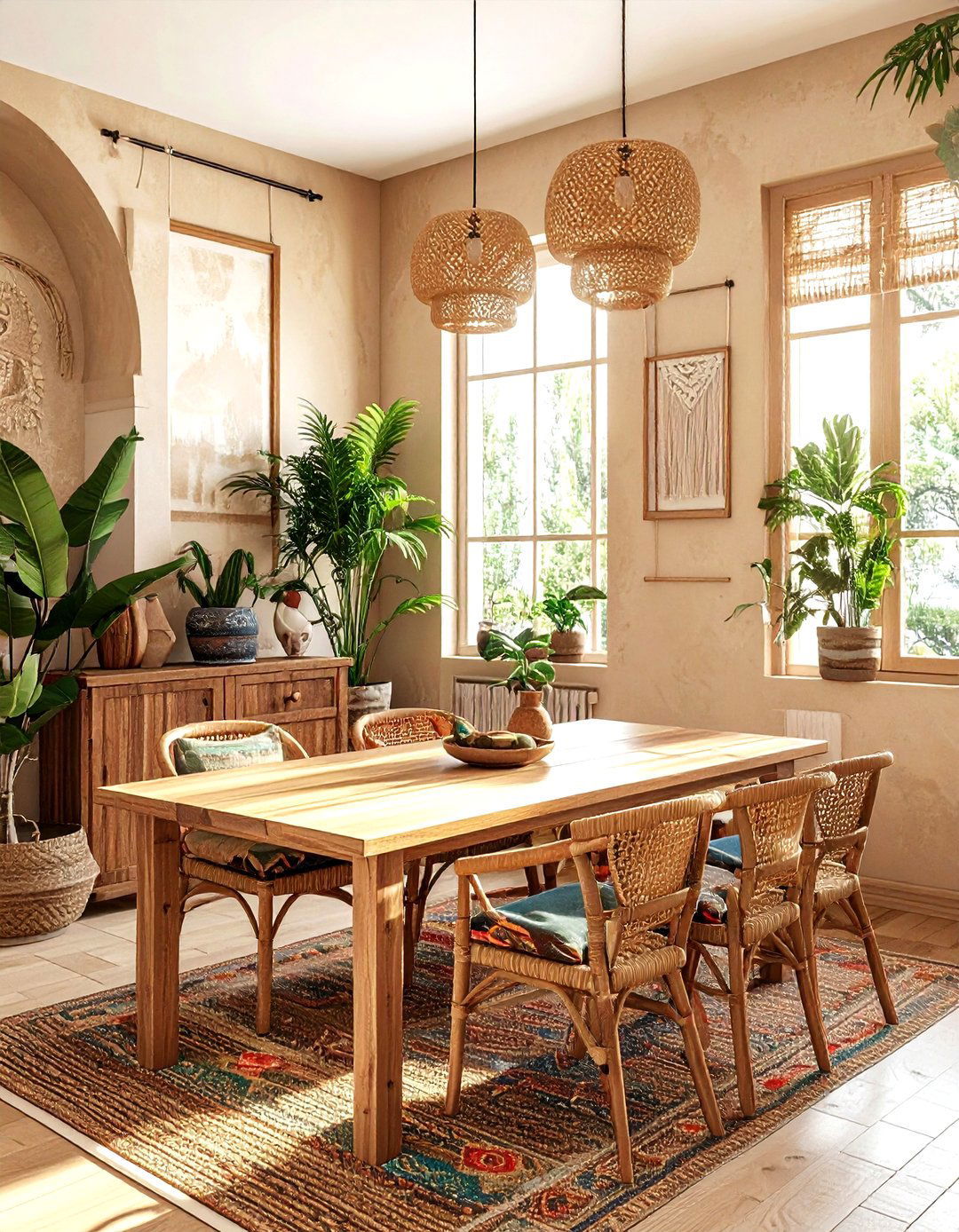 Bohemian Dining Room Earth Tones - 30 warm brown dining room ideas