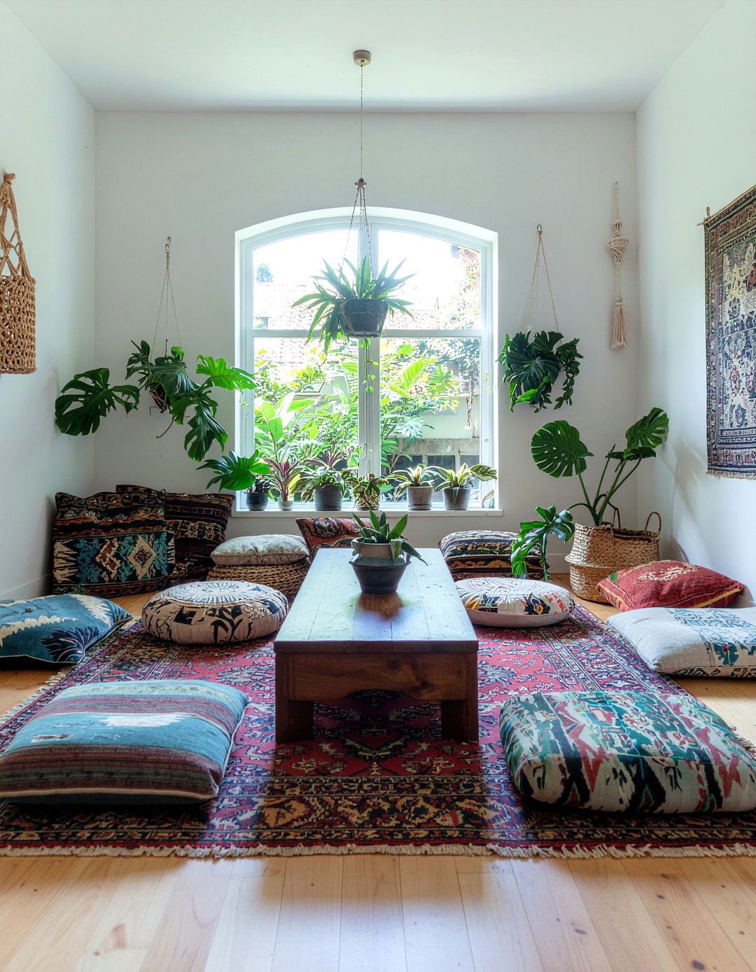 Bohemian Dining Space - 30 bay window dining ideas