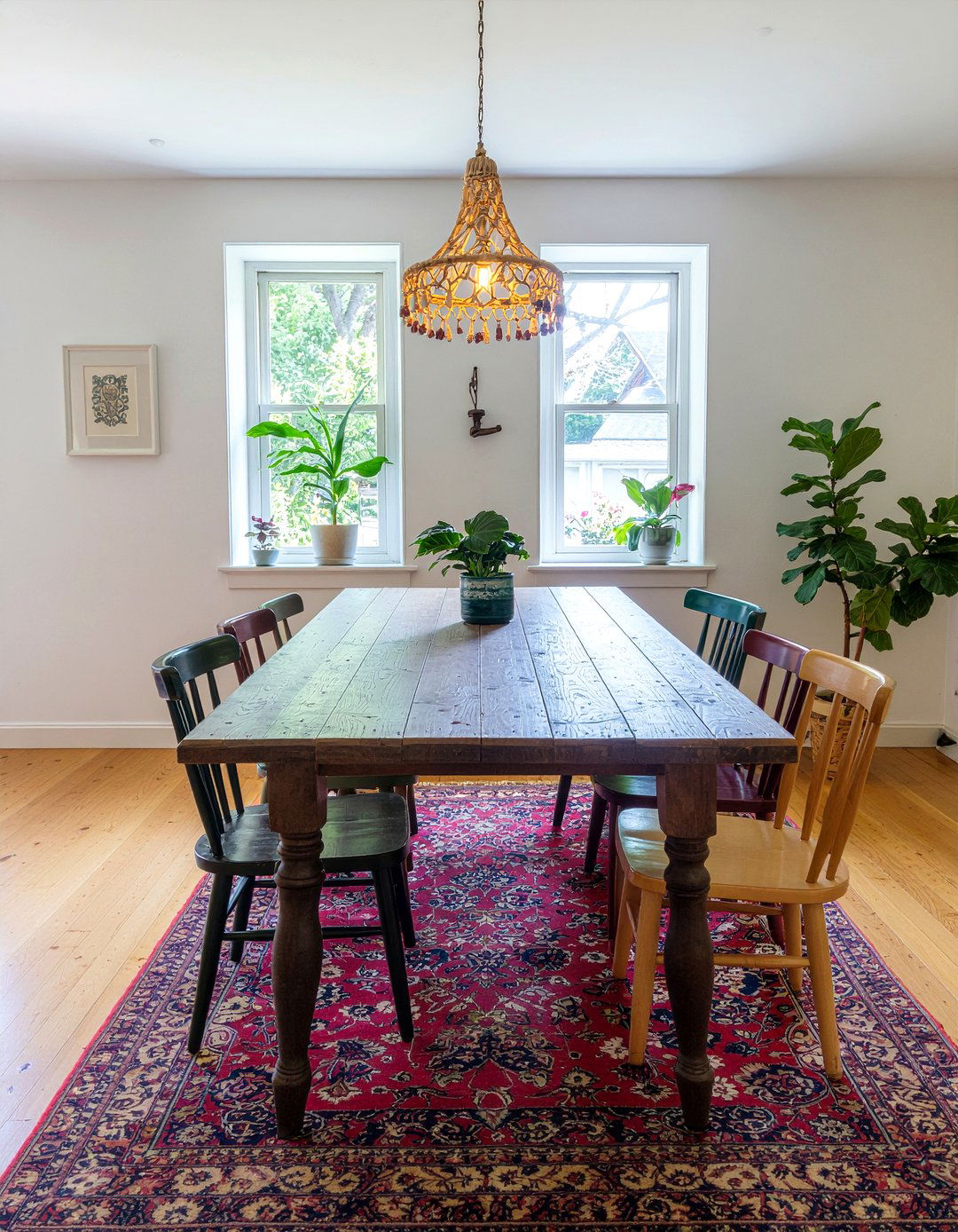 Bohemian Dining Space - 30 dining room seating for 6 ideas