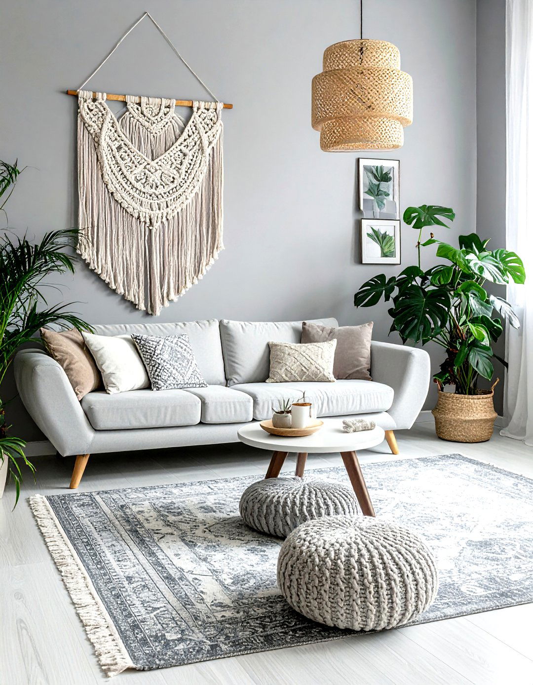 Bohemian Gray Living Room - 30 gray living room ideas