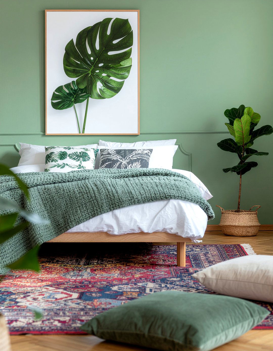 Bohemian Green Bedroom - 30 green bedroom ideas