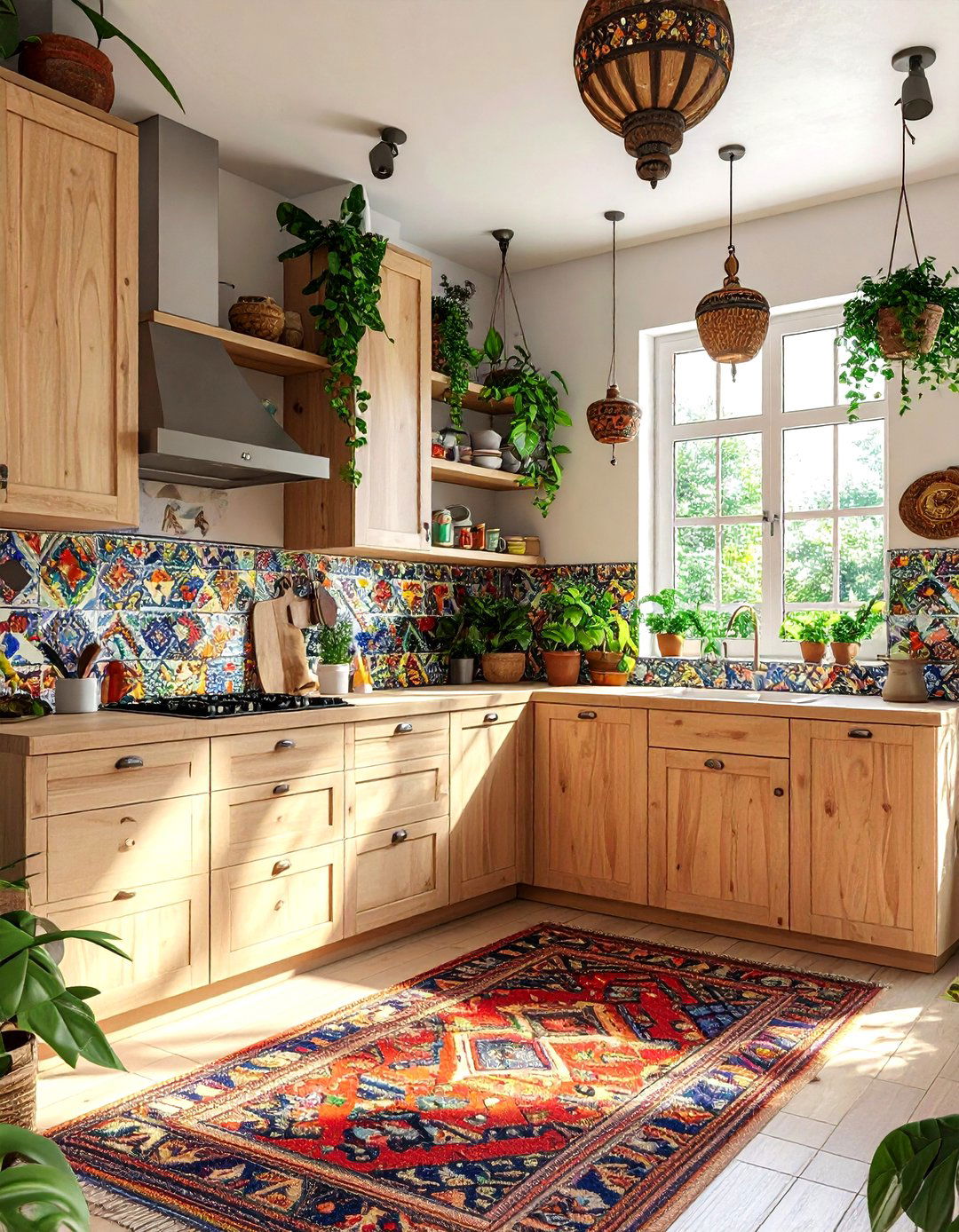 Bohemian Kitchen - 30 light wood kitchen ideas