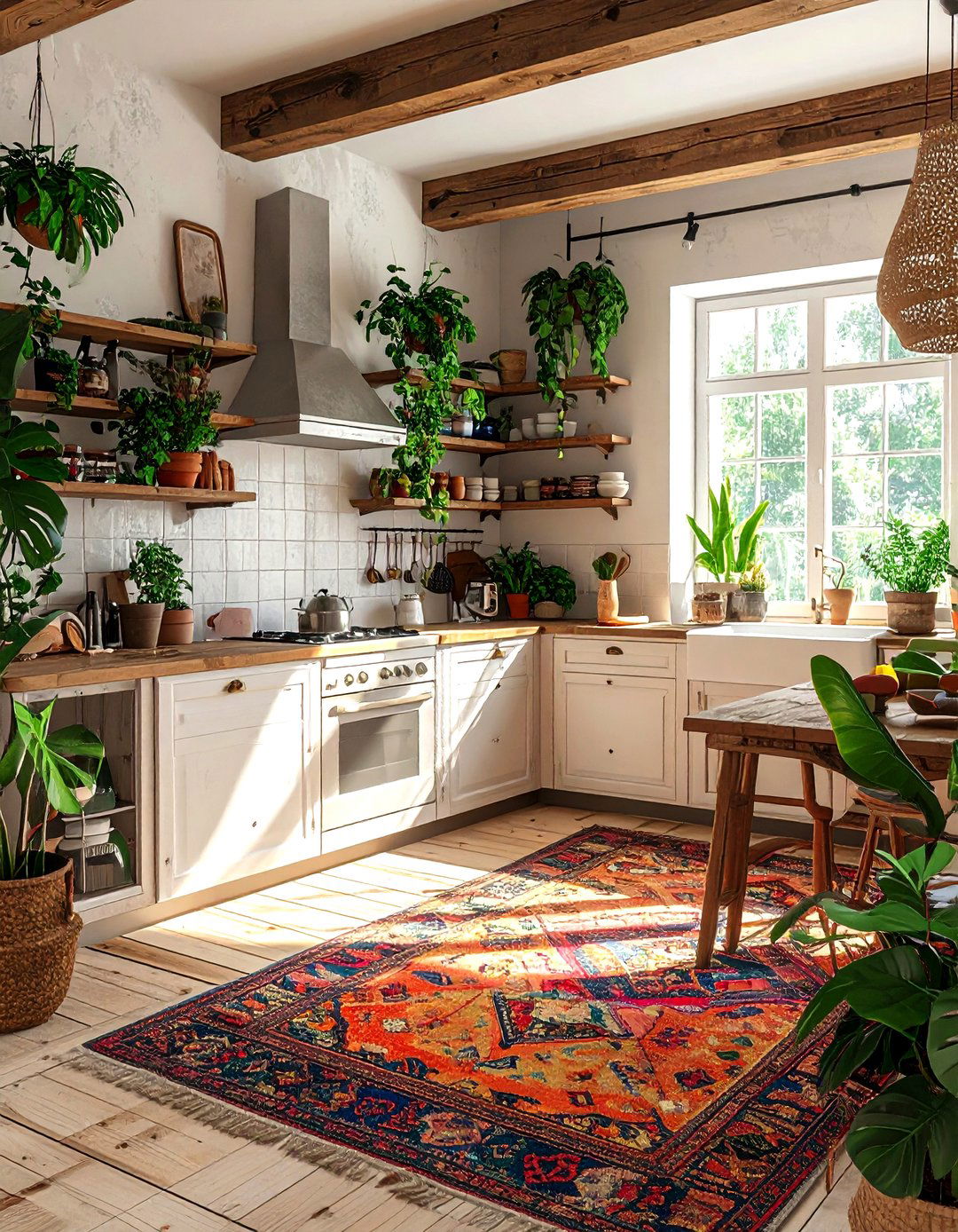 Bohemian Kitchen Open Storage - 30 kitchen furniture layout