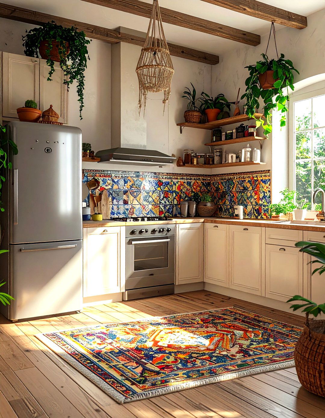 Bohemian Kitchen With LG Refrigerator - 30 LG kitchen ideas