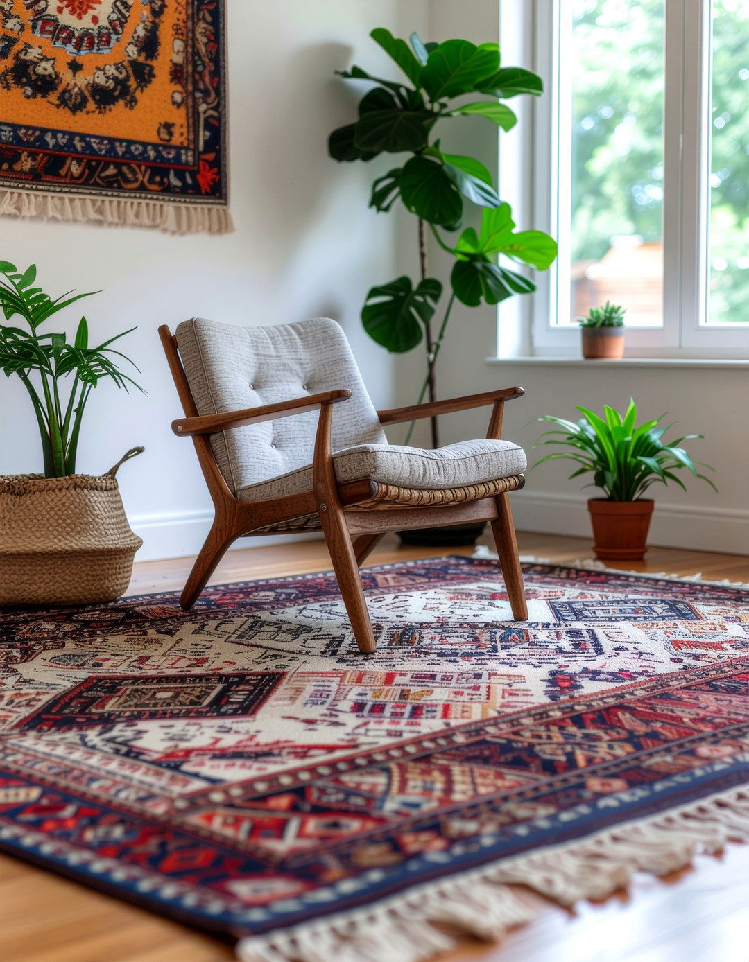 Bohemian Living Room - 30 living room wishbone chair ideas