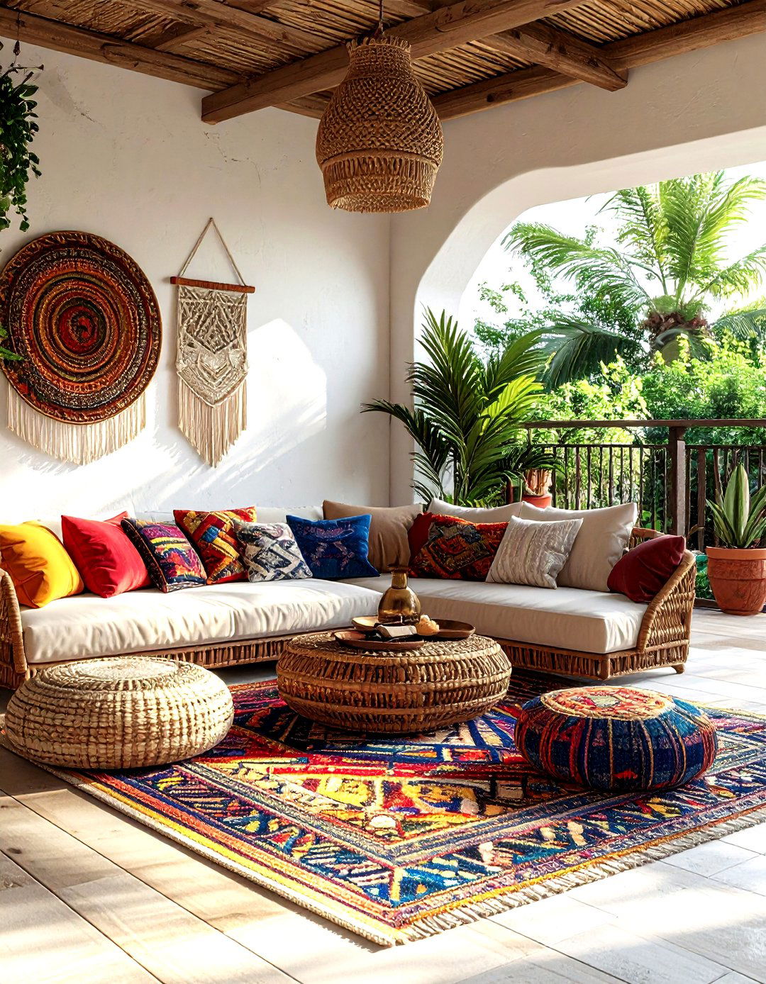 Bohemian Living Room Terrace - 30 living room with terrace ideas