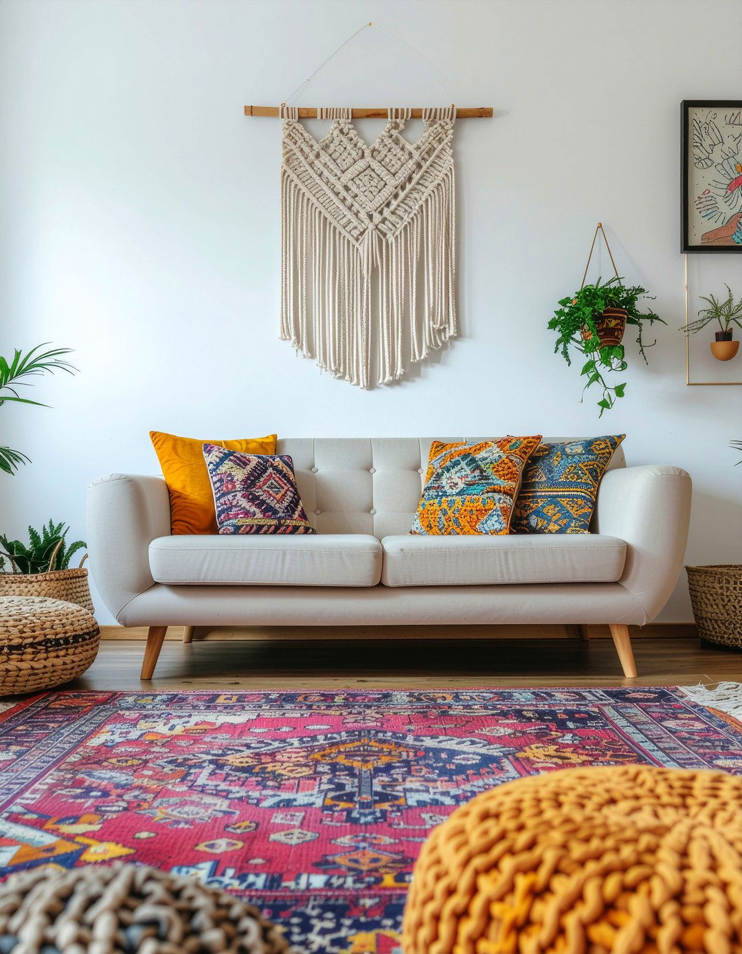 Bohemian Living Room Tufted Sofa - 30 living room tufted sofa ideas