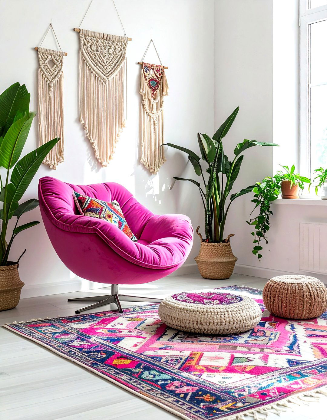 Bohemian Living Room Womb Chair - 30 living room womb chair ideas