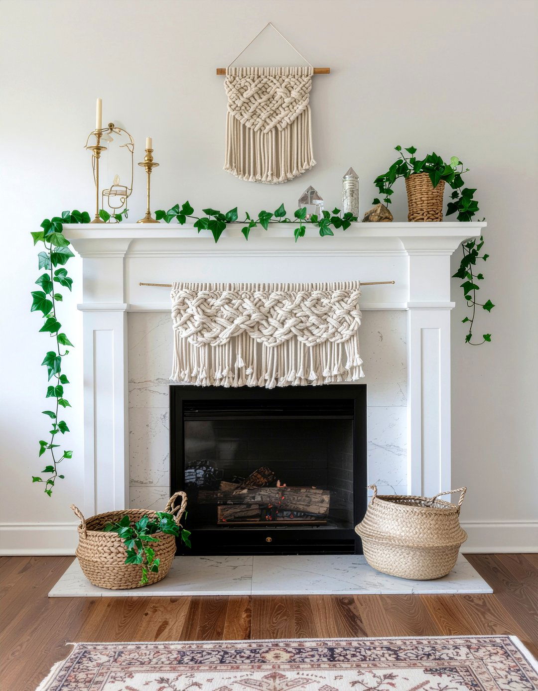 Bohemian Macrame Decor - 30 everyday mantel ideas