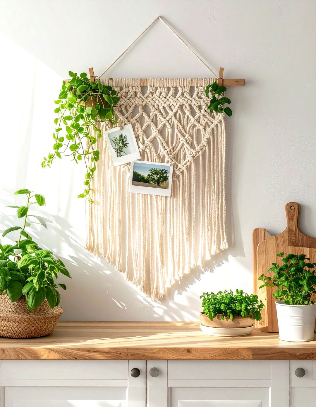 Bohemian Macrame Pin Board - 30 kitchen bulletin board ideas