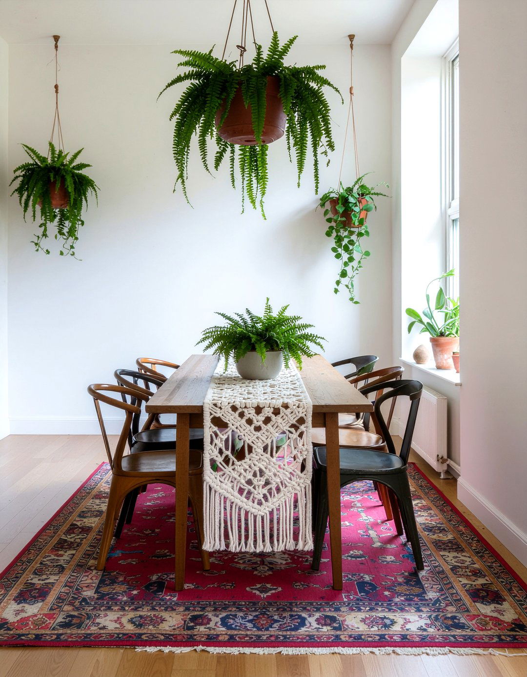 Bohemian Macrame Valance - 30 dining room valance ideas