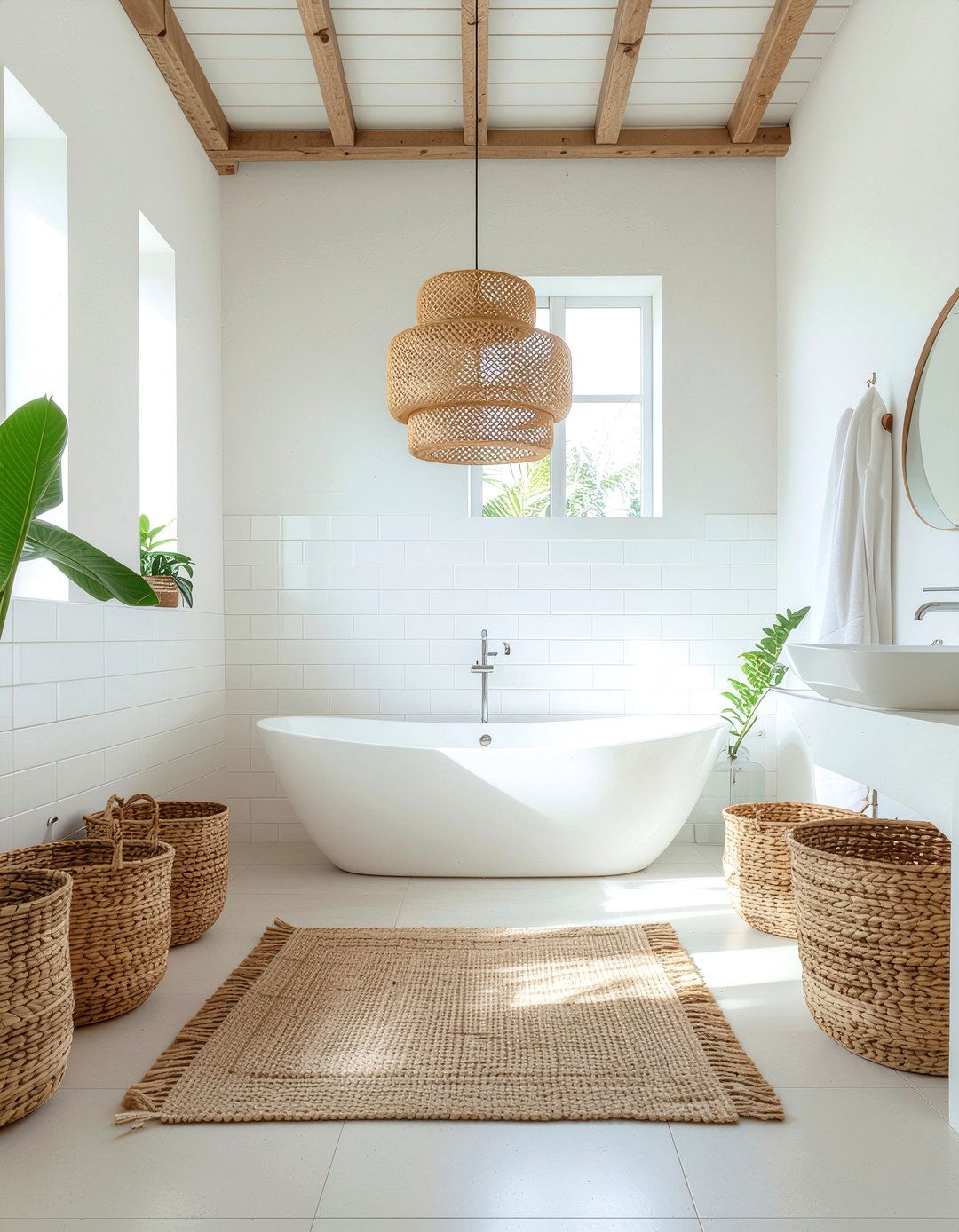 Bohemian Minimalist Bathroom - 30 bathroom style mixing ideas