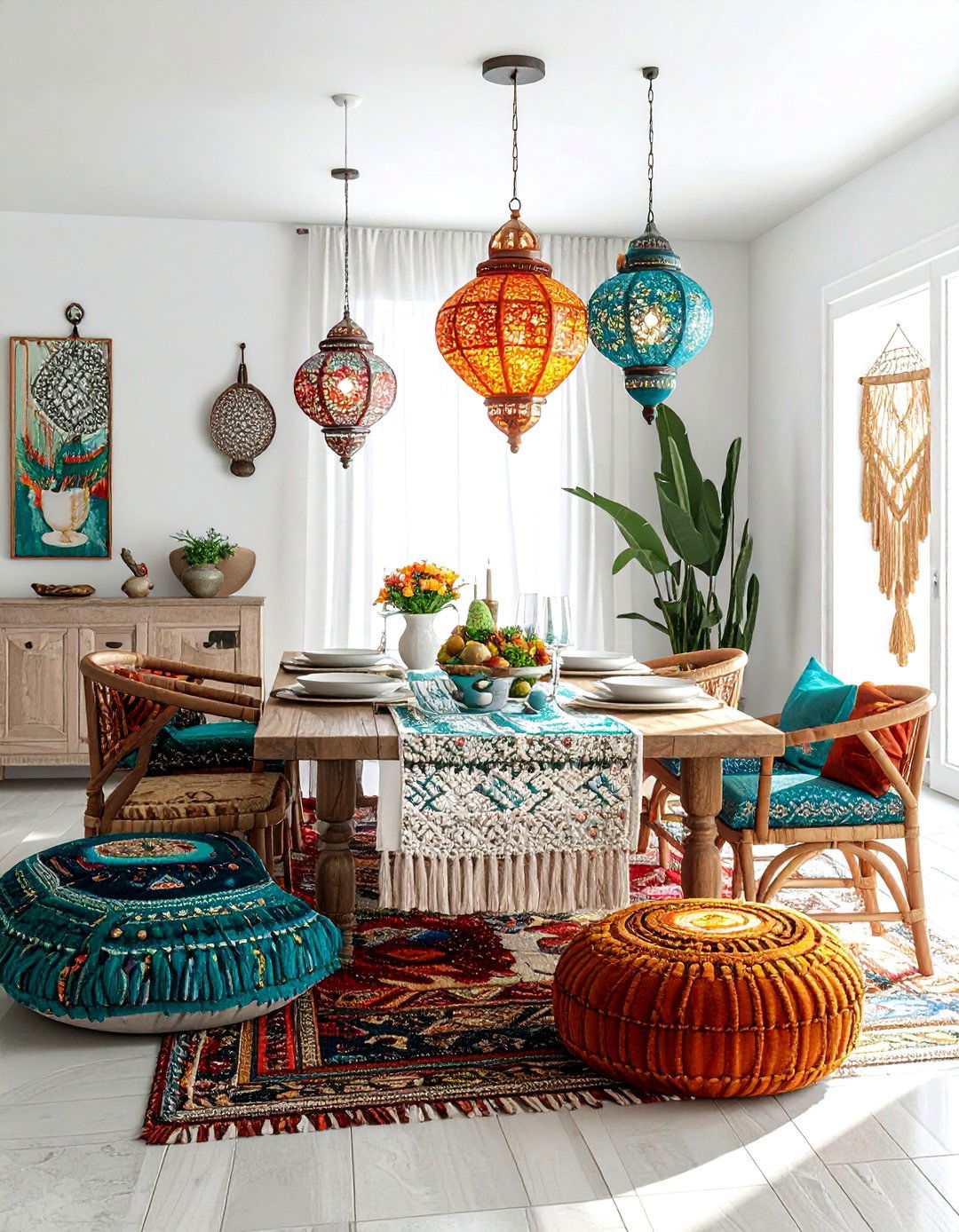 Bohemian Passover dining room - 30 Passover dining room ideas