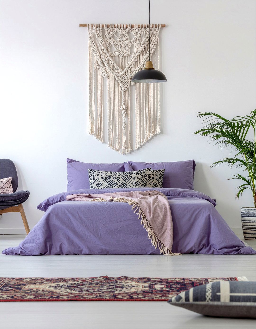 Bohemian Purple Bedroom - 30 bedroom purple walls