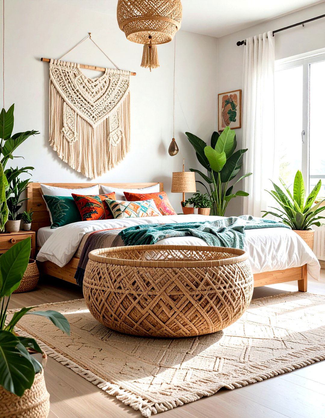 Bohemian Room Basket - 30 belly basket ideas