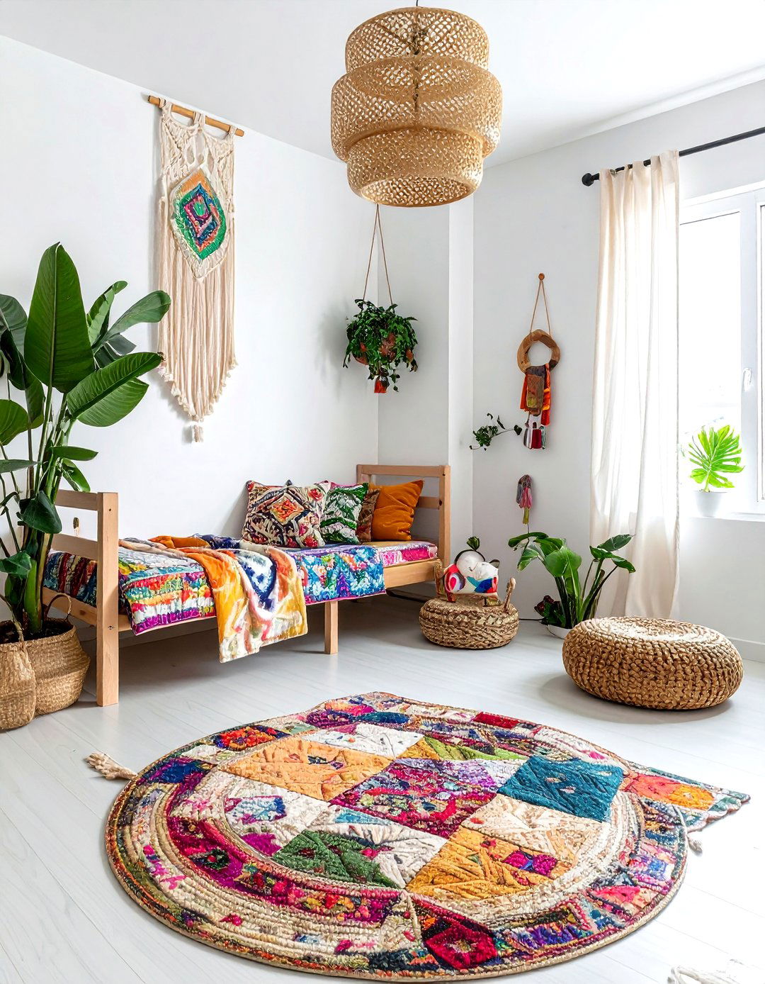 Bohemian Shared Kids Room - 30 quadruple bedroom ideas