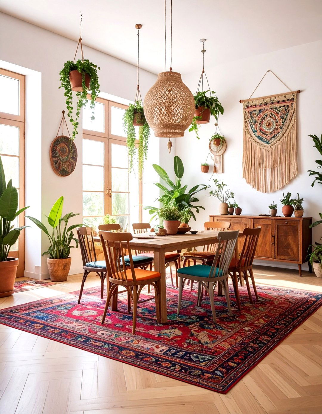 Bohemian Square Dining Room Vibe - 30 square dining room ideas
