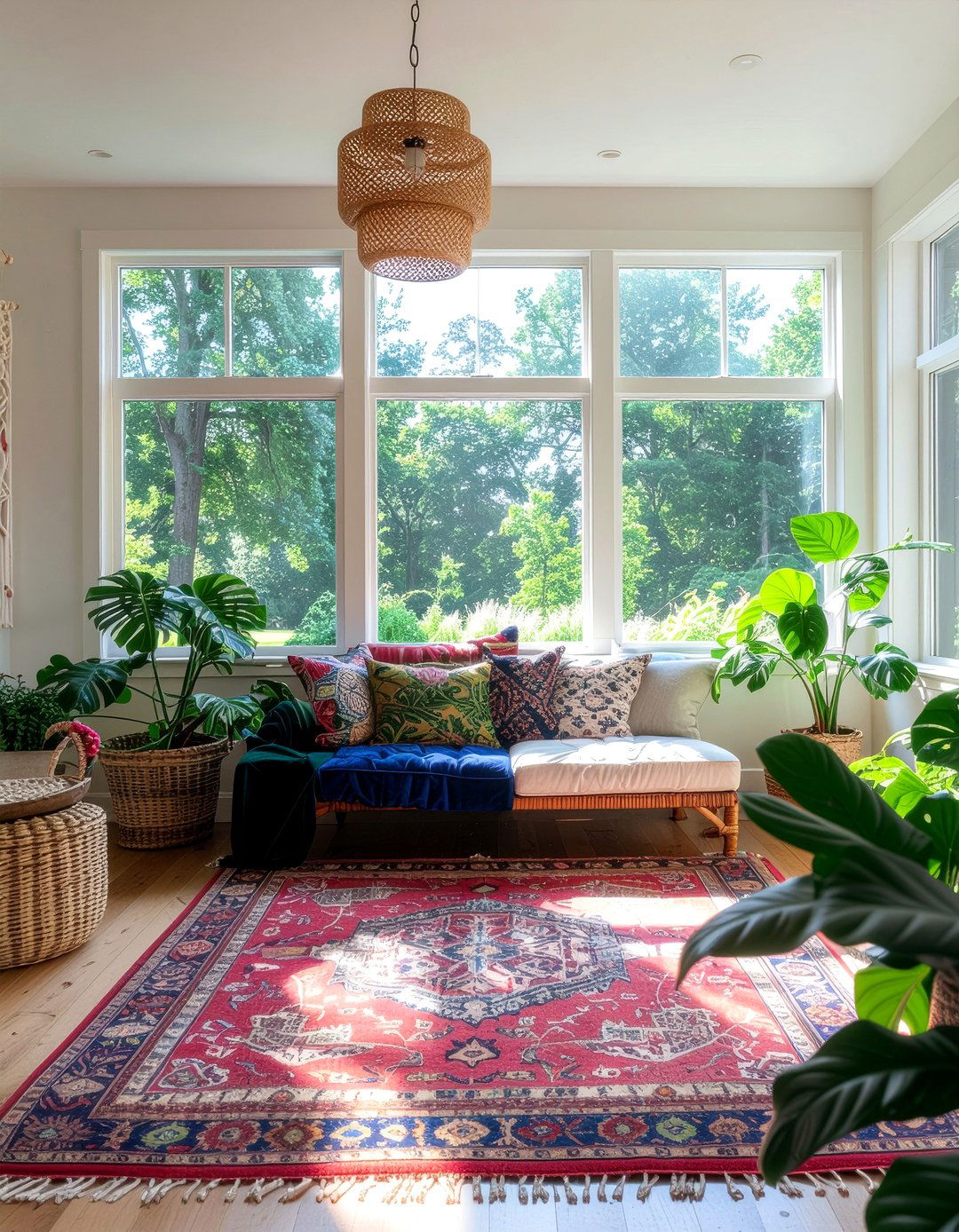 Bohemian Sunroom - 30 sunroom living room ideas