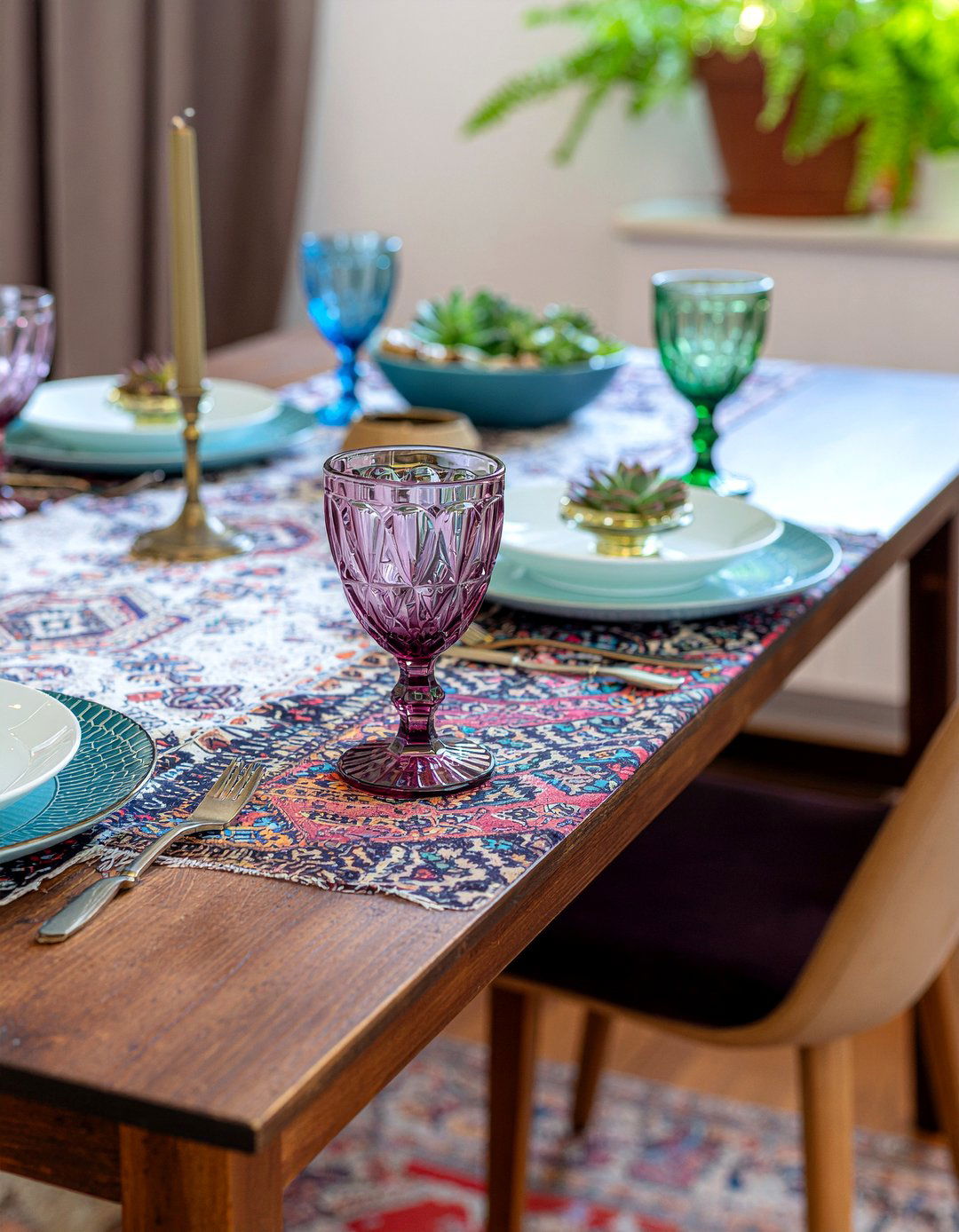 Bohemian Table Decor - 30 dining room table setting ideas