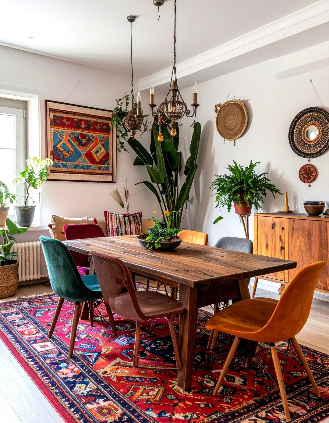 Bohemian Vintage Dining Room - 30 antique dining room ideas