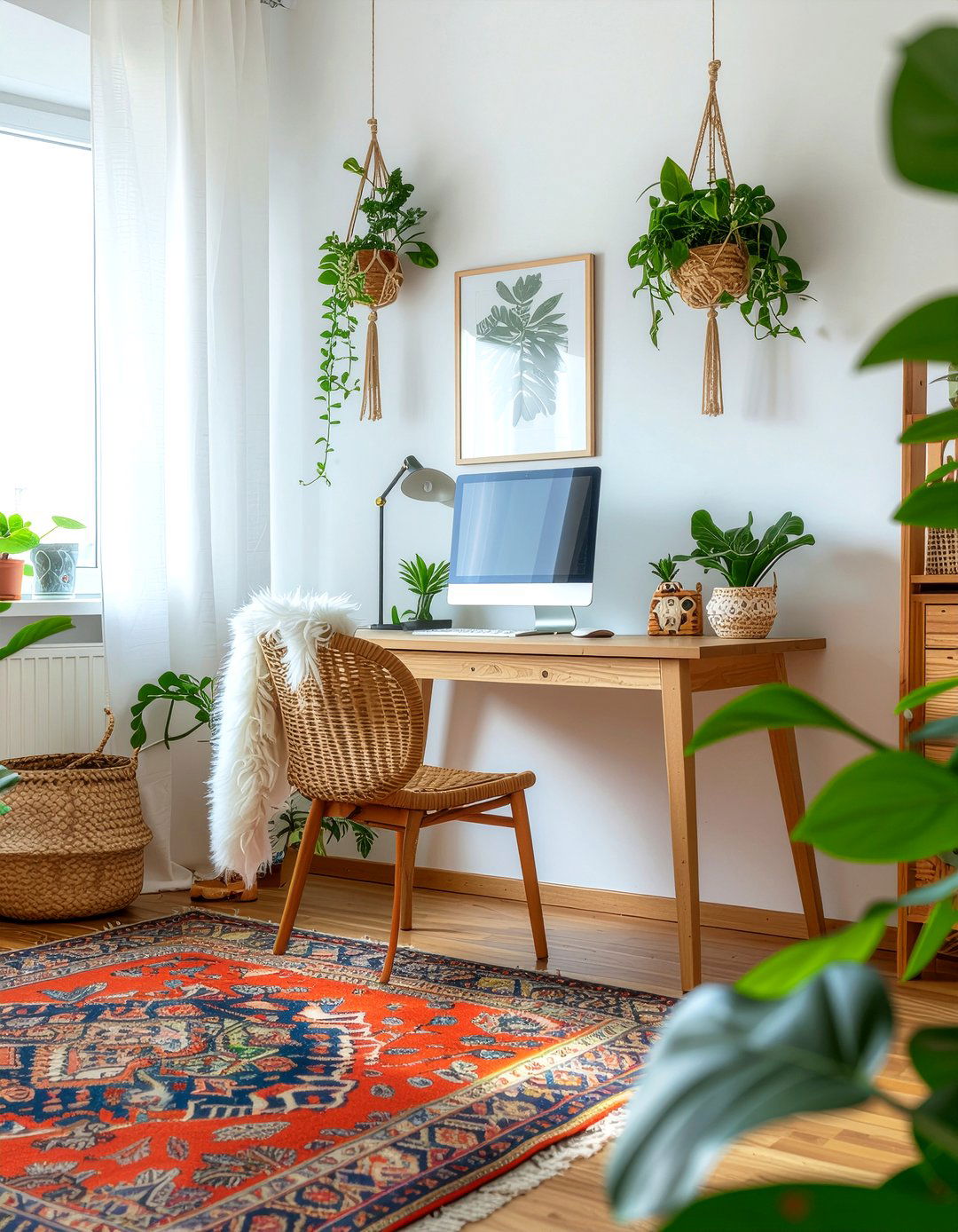 Bohemian bedroom office - 30 bedroom office combo ideas