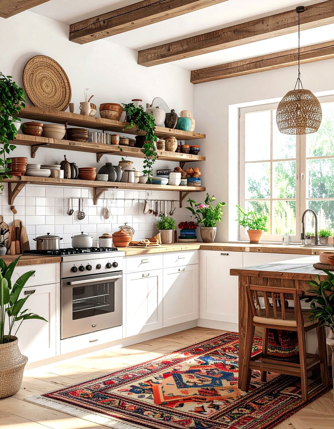 Bohemian cabin kitchen - 30 lodge kitchen ideas