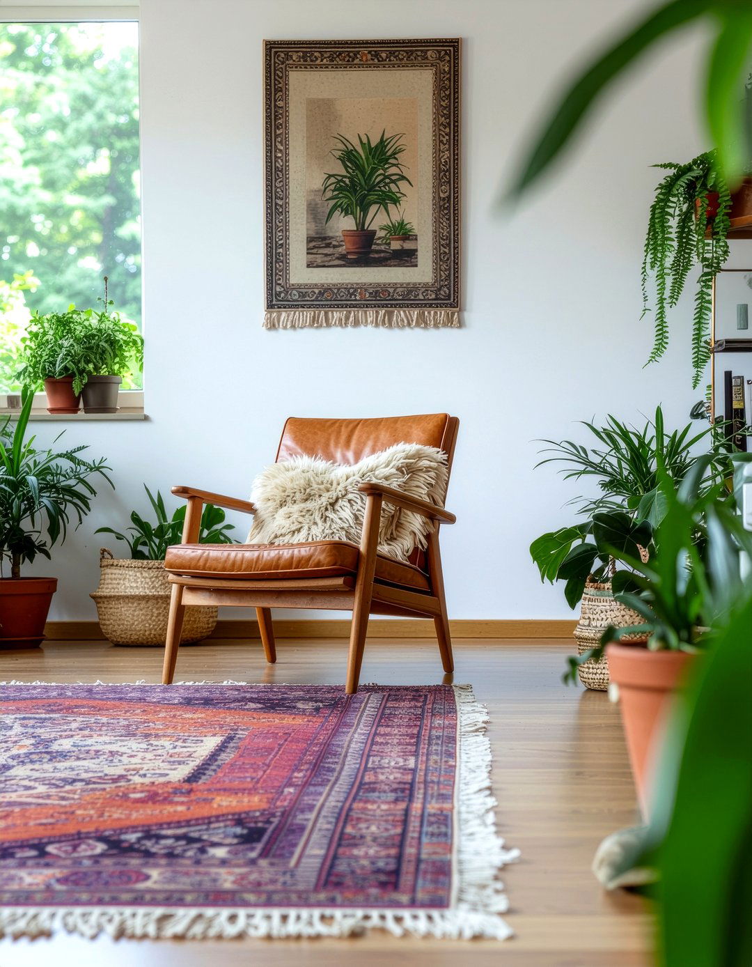 Bohemian chic living room - 30 living room Barcelona chair ideas