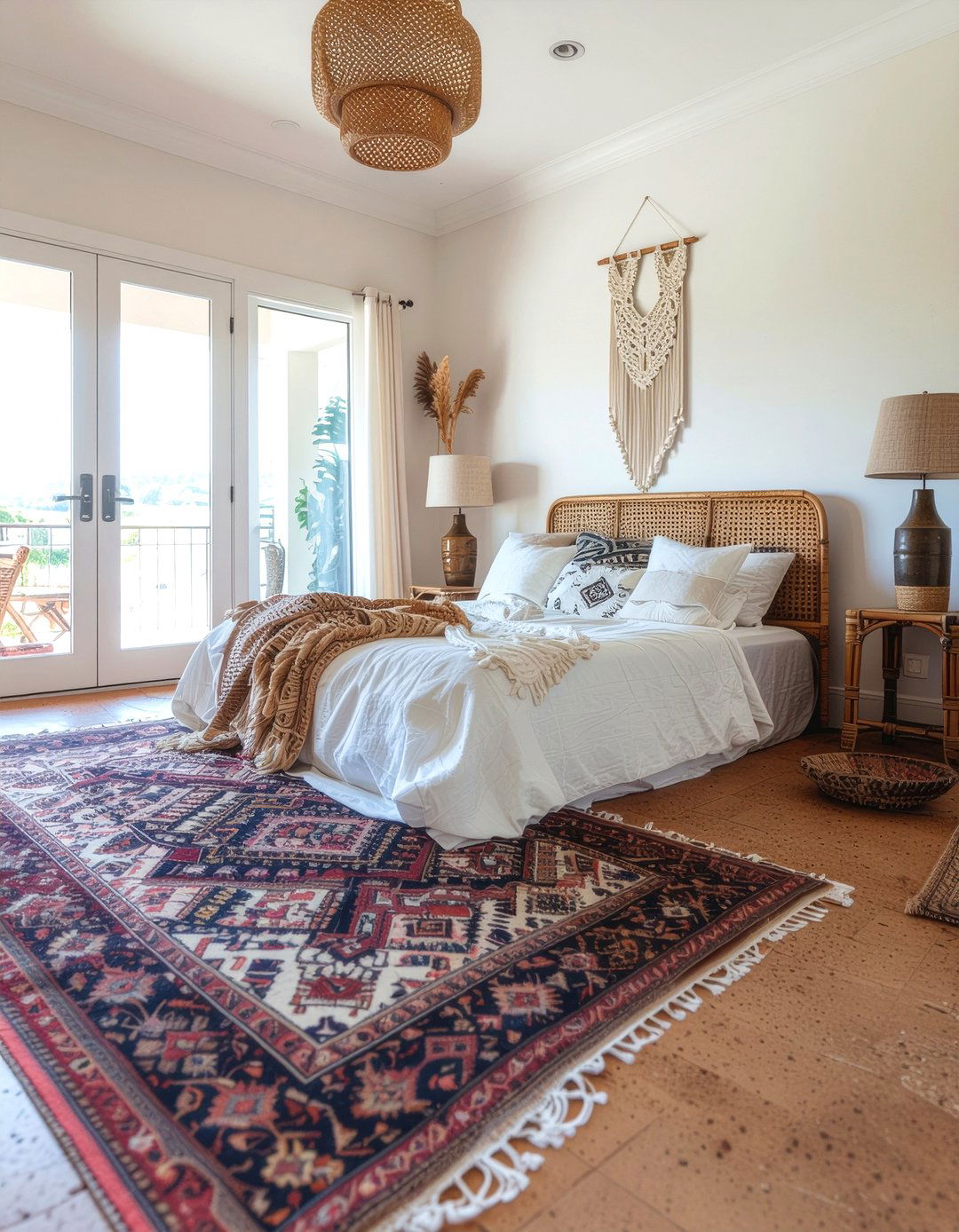 Bohemian cork flooring bedroom - 30 bedroom cork flooring ideas