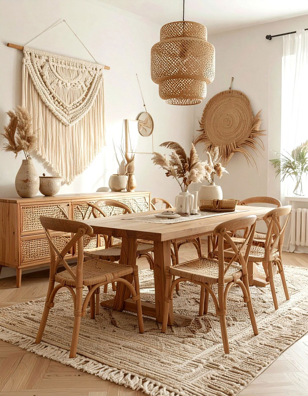 Bohemian cream dining room - 30 cream dining room design ideas