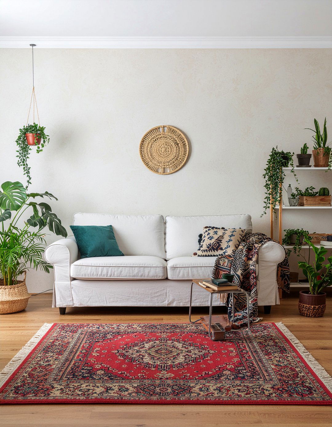 Bohemian cream wallpaper - 30 living room neutral wallpapers