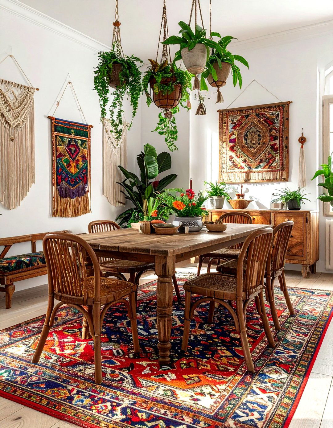 Bohemian dining decor - 30 intimate dining room ideas