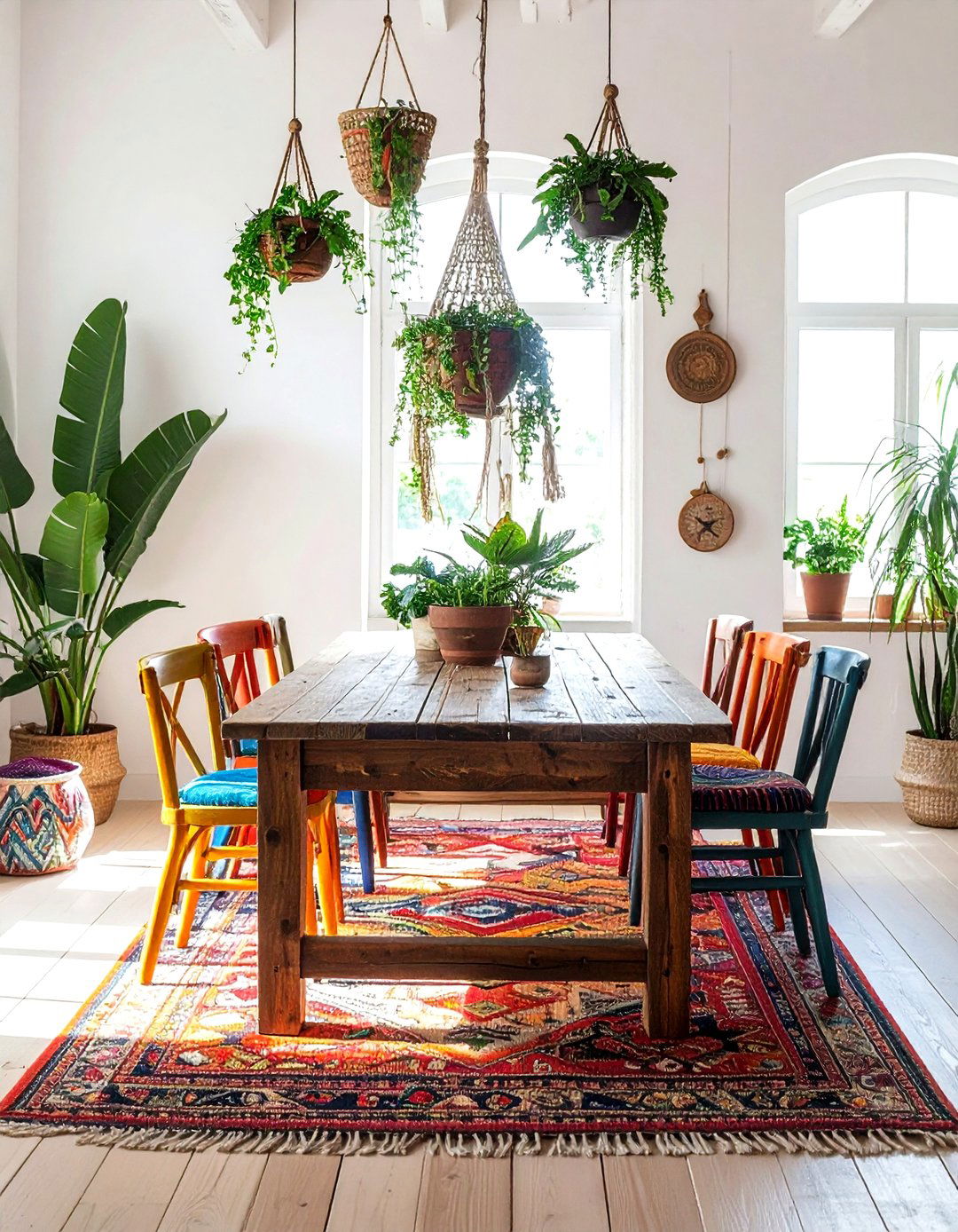 Bohemian dining room setup - 30 dining room arrangement ideas