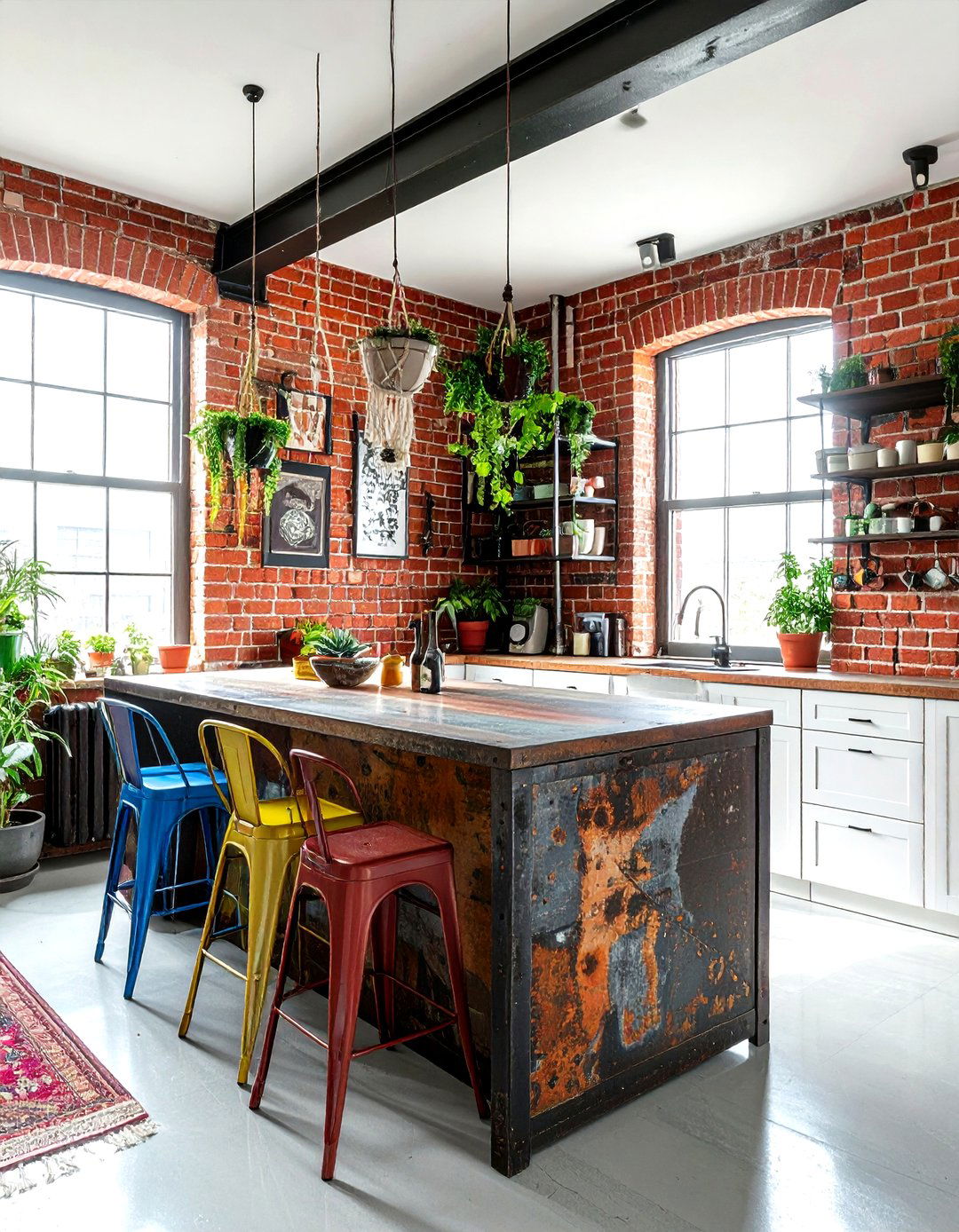 Bohemian industrial kitchen - 30 kitchen style mixing ideas