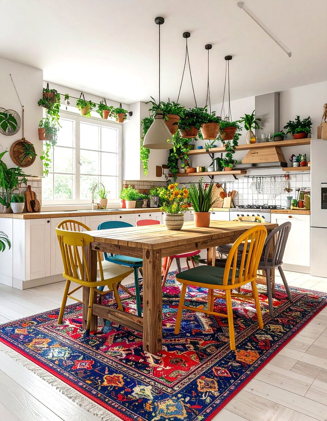 Bohemian kitchen dining area - 30 kitchen dining combo ideas