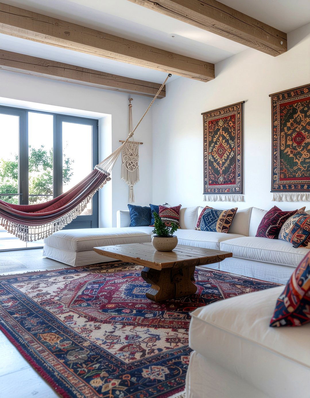 Bohemian living room - 30 living room cathedral ceiling ideas