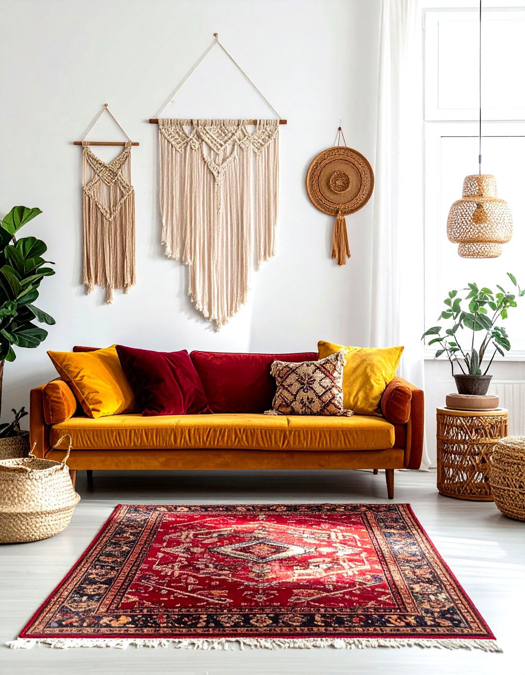 Bohemian living room - 30 living room warm settings