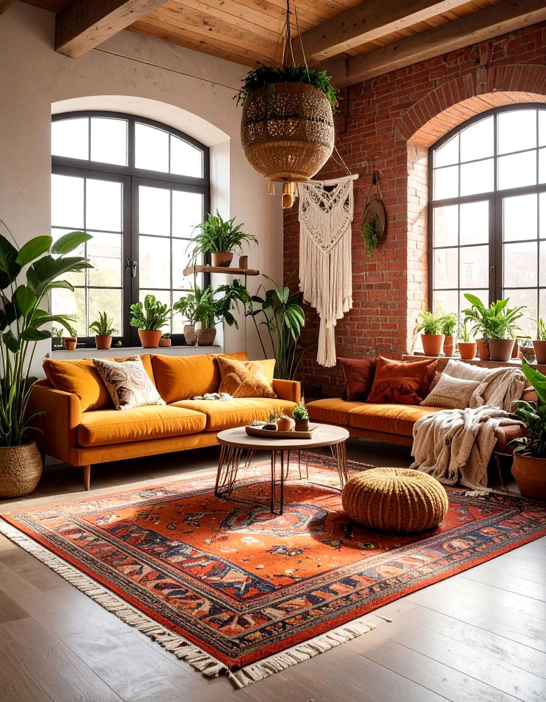 Bohemian loft living room - 30 loft style living room ideas