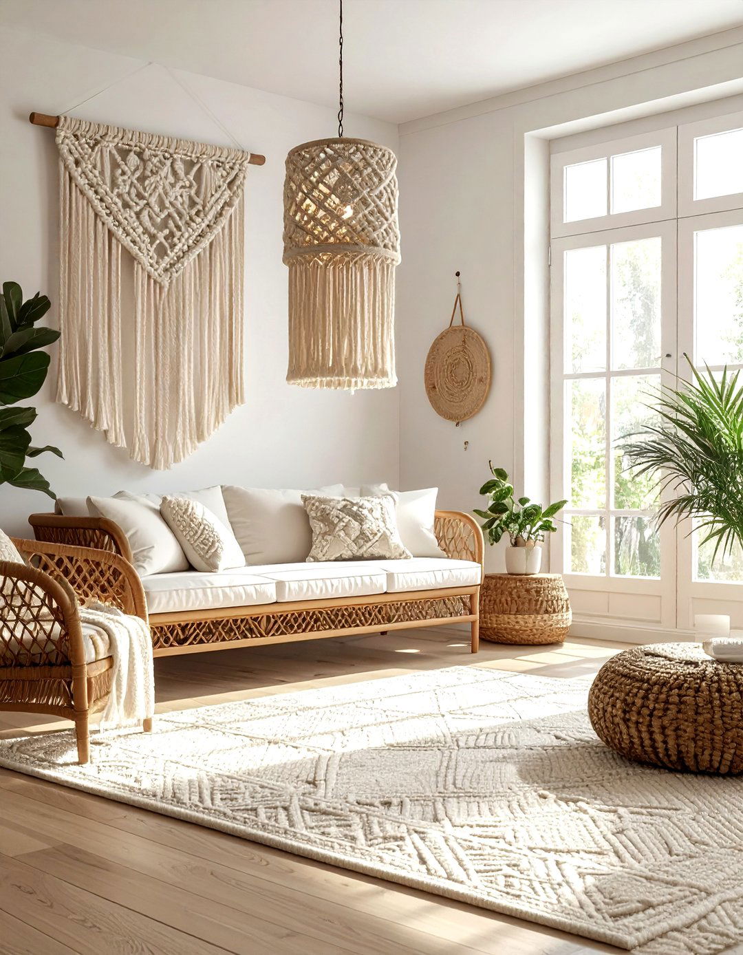 Bohemian macrame lamp - 30 lighting decor ideas