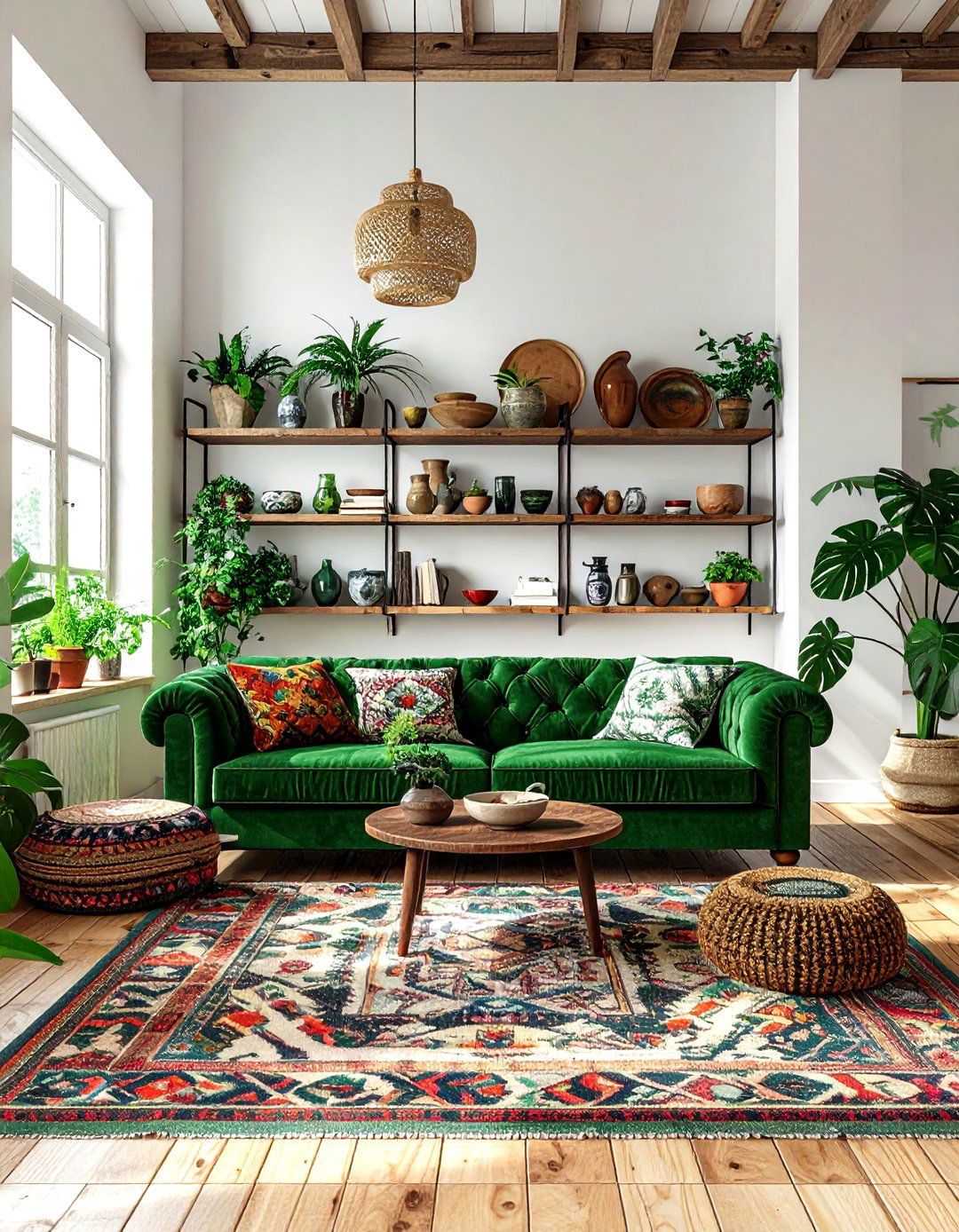 Bohemian open living space - 30 living room kitchen combo ideas