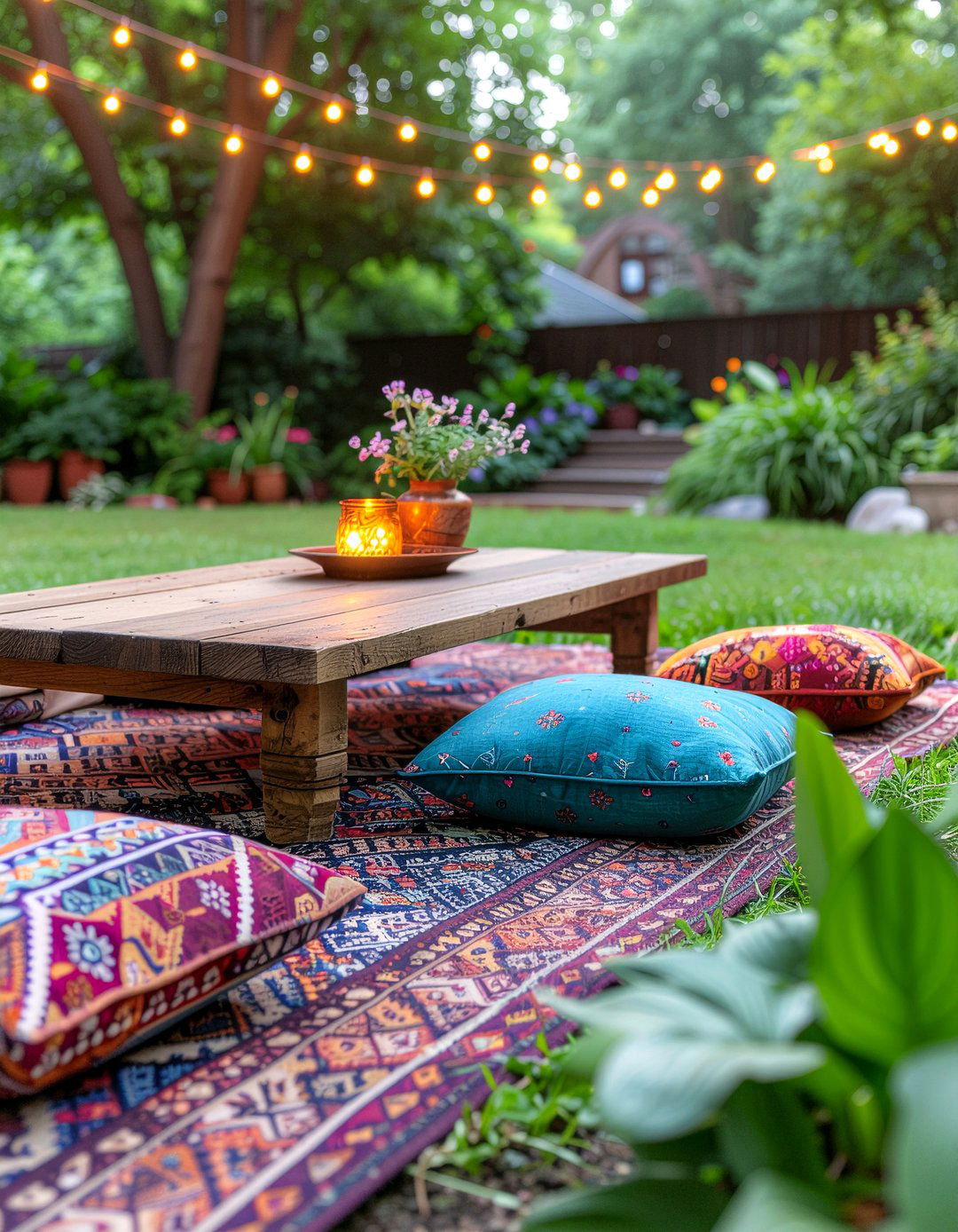 Bohemian outdoor dining - 30 outdoor dining table ideas