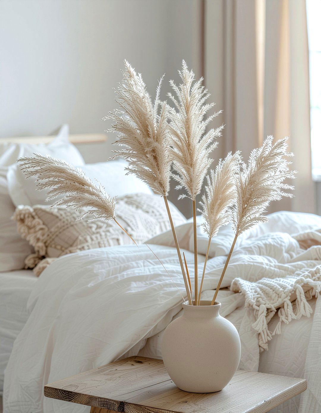 Bohemian pampas grass bouquet - 30 floral arrangement ideas